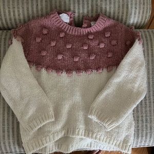 Zara sweater 3-4 years. Pink and cream